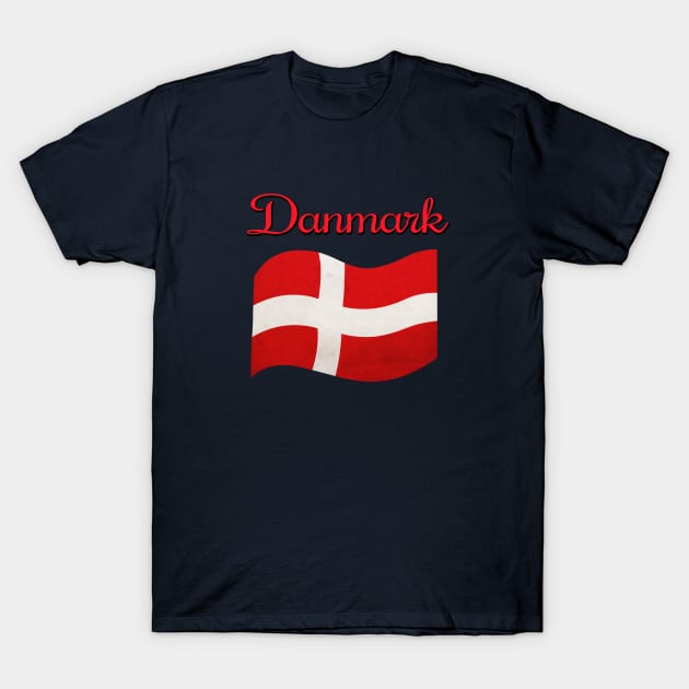 The flag of Denmark, danmarks flag T-Shirt by Purrfect